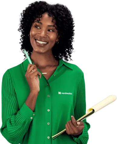 Smiling person with tablet